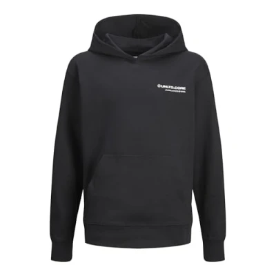 Afbeelding van JACK &amp; JONES JUNIOR hoodie JCOAERO met tekst zwart