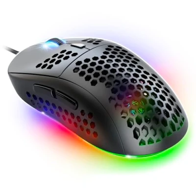 Afbeelding van Pro M4: Ultra Light USB bekabelde muis: resolutie 12800 dpi, 6 programmeerbare toetsen (Huano schakelaars) versnelling 20 G, snelheid 60 IPS, frequentie 1000 Hz, ultralicht, 67,5 gram (zwart)