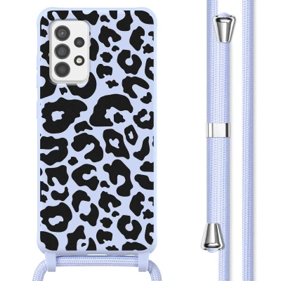 Afbeelding van Samsung Galaxy A52 (5G) Hoesje Siliconen en TPU (zacht) imoshion Softcase/Koordhoesje/Backcover Animal Lila Telefoonhoesje