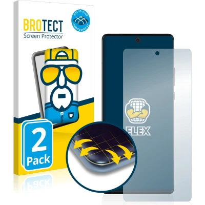 Afbeelding van BROTECT Screenprotector voor Motorola Edge 30 Ultra Folie Beschermfolie transparant volledig dekking (2 Stuks)