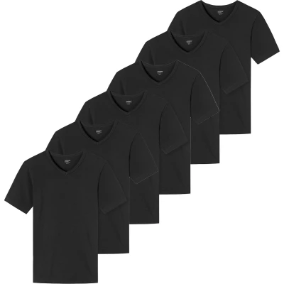 Afbeelding van uncover by Schiesser Kurzarm 6ER PACK Hemd, Heren, Maat: Small, Schwarz
