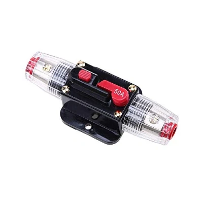 Afbeelding van Mintice 12V 50A Stroomonderbreker Auto Audio Inline Reset zekering Handmatige Zekeringblok Zekeringhouder Bescherming Stereo