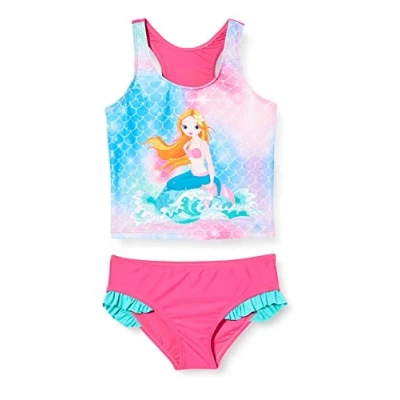 Afbeelding van Playshoes Meisjesbikini met UV bescherming, badpak, zwempak, badkleding, Zeemeerminstaart, 134/140 cm