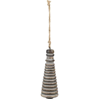 Afbeelding van Clayre &amp; Eef Hanger Ø 6x16 cm Grijs Hout Woondecoratie