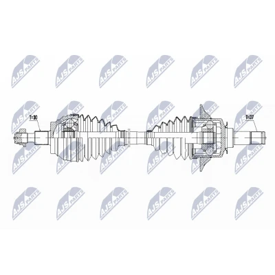 Afbeelding van NTY NPW ME 068 Aandrijfas Vooras links 672mm