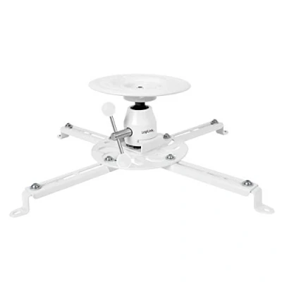 Afbeelding van LogiLink BP0056 Beamer plafondbeugel Plafondhouder, In hoogte verstelbaar, Kantelbaar en zwenkbaar Afstand vloer plafond (max.): 135 mm Wit