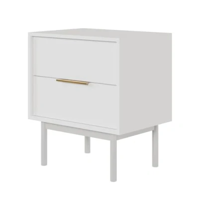 Afbeelding van Selsey Nachtkastje Viviaro 54 cm Wit met twee lades
