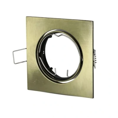 Afbeelding van V Tac GU10 armatuur inbouwspot vierkant kleur Goud