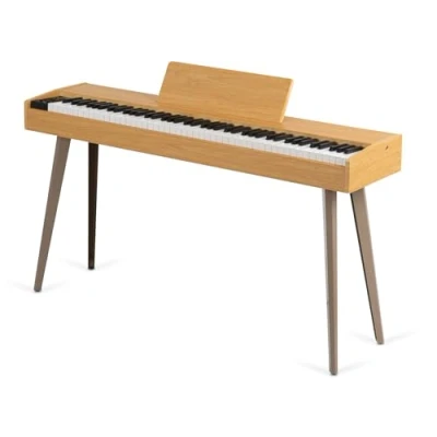 Afbeelding van McGrey DP 17 AL Design digitale piano 88 gewogen toetsen met hamermechaniek en aanslagrespons 128 klanken 600 begeleidingsritmes slank ontwerp Toetsenbord 3 pedalen licht essen