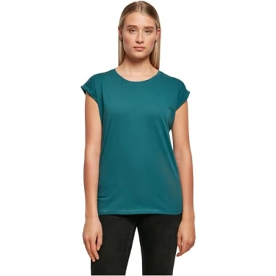 Afbeelding van Build your Brand Ladies&#039; Extended Shoulder Tee BY021 Teal S