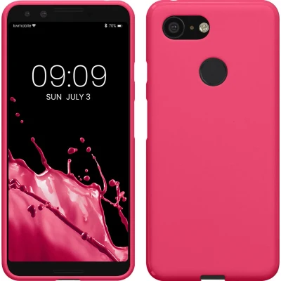 Afbeelding van kwmobile telefoonhoesje geschikt voor Google Pixel 3 Hoesje smartphone Back cover in neon roze