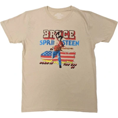 Afbeelding van Bruce Springsteen Born In The USA &#039;85 Heren T shirt L Bruin