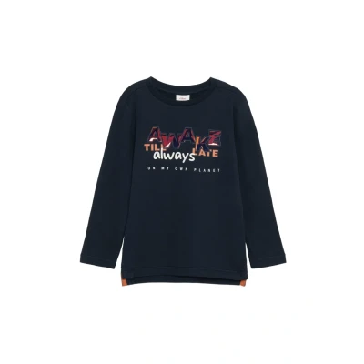 Afbeelding van s.Oliver Weicher MIT Effekt Longsleeve voor kinderen, Maat: 104/110, Navy