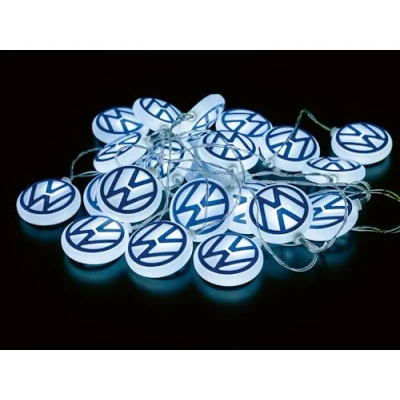 Afbeelding van BRISA VW Collection Volkswagen Logo Snaarverlichting 3m, 20 x LED blue/white