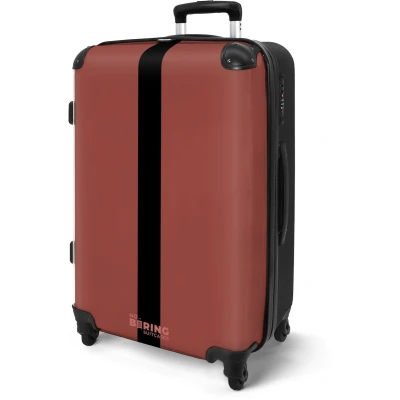 Afbeelding van NoBoringSuitcases.com® Koffer groot Rolkoffer lichtgewicht Rood met zwarte streep Reiskoffer 4 wielen Grote trolley XL 20 kg bagage