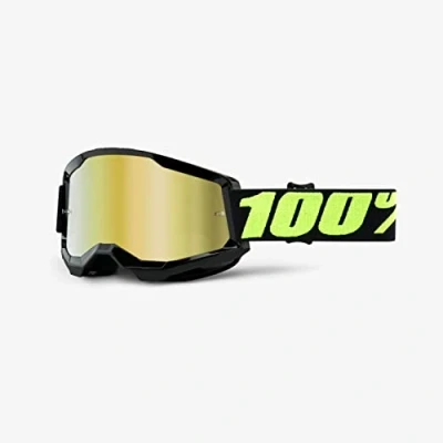 Afbeelding van 100% Crossbril MTB Strata 2 met Mirror Lens ZwartGeel