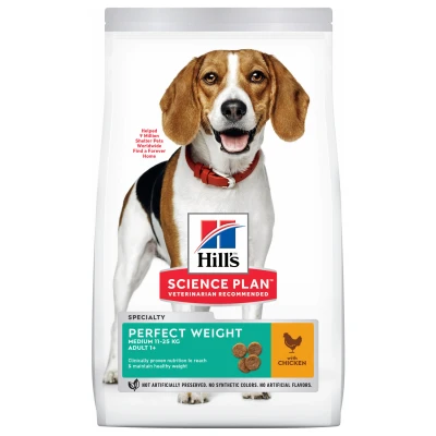 Afbeelding van Hill&#039;s Science Plan Hondenvoer Adult Perfect Weight Medium Kip 12 kg