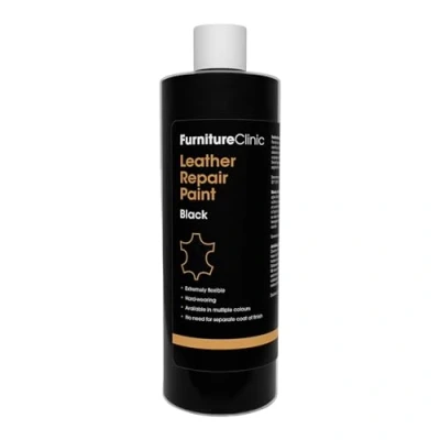 Afbeelding van Furniture Clinic Reparatielak en verf, zelfdichtende kleurstoffen voor eenvoudige reparatie, geschikt lederen banken, autostoelen, schoenen, tassen (500 ml, zwart)
