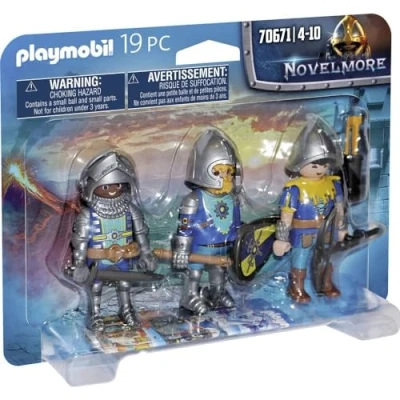 Afbeelding van PLAYMOBIL Novelmore 70671 Set 3 Ridders Geschikt voor Kinderen vanaf jaar Bevat: met Helm/Zwaard/Kruisboog en Extra&#039;s