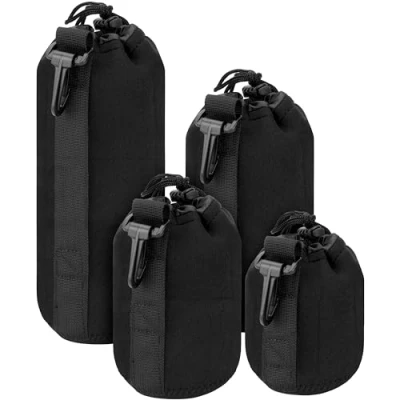Afbeelding van Belle Vous 4 Pak Zwart Beschermende Camera Lens Buidelzakjes Water Bestendig Neoprene Hoezen Set voor Universele DSLR Lenzen Zachte Draagbuidels Small, Medium, Large &amp; Extra