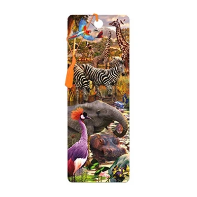 Afbeelding van 3D LiveLife bladwijzer Waterput van Deluxebase. Een Wilde Dieren met lenticulaire illustraties onder licentie de beroemde kunstenaar David Penfound