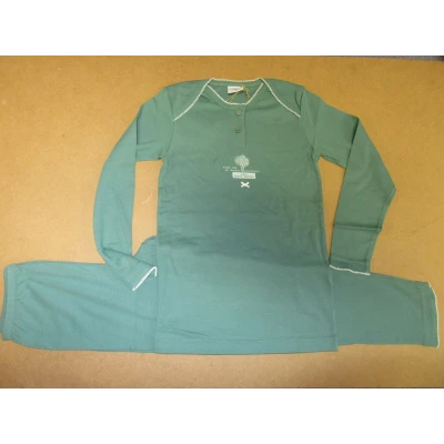 Afbeelding van Petit Bateau Pyjama Groen Meisje Katoen Lange mouw 8 jaar 126