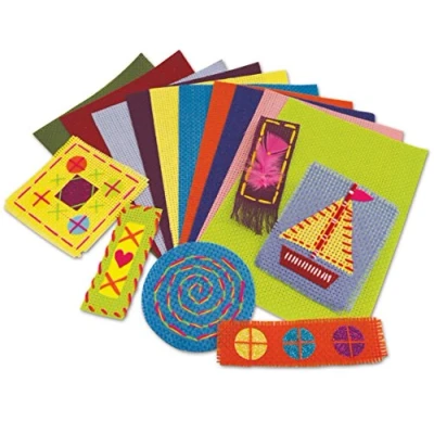 Afbeelding van Springbord Gekleurde Binca Vellen 25x35 cm (Pak van 10) 6 Count Cross Stitch Stof