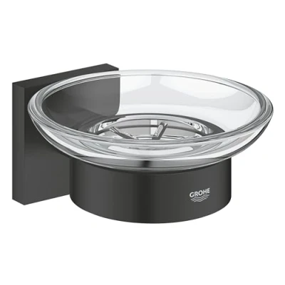 Afbeelding van Grohe start cube zeepschaal met houder matte black 410962430