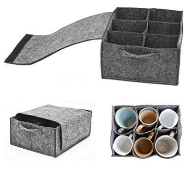 Afbeelding van Camping Bekerhouder van Vilt 28x21 Glashouder Kampeerauto Houder voor Drinkglazen Wijnglas ...