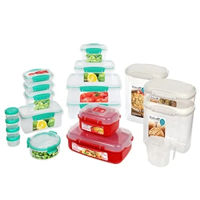 Afbeelding van Sistema Nieuw Home Keuken Opslag &amp; Organisatie Geschenkpakket 18 Containers Lunchdozen, Maaltijdbereidingscontainers, voorraadkast, magnetron, voedselstomers meer Recyclebaar met TerraCycle®