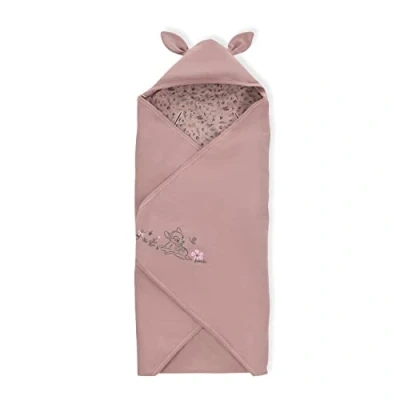 Afbeelding van hauck baby wikkeldeken Snuggle N Dream/Katoen/Universeel voor babybak, autostoeltje, wandelwagen, buggy, babybedje, wipstoeltje/Voor 3 en 5 puntsgordelsystemen/Wasbaar op 40 C/Bambi Rose