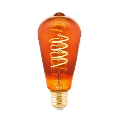 Afbeelding van EGLO LED Lamp E27 Ø 6,4 cm ST64 Koper 2000K Dimbaar
