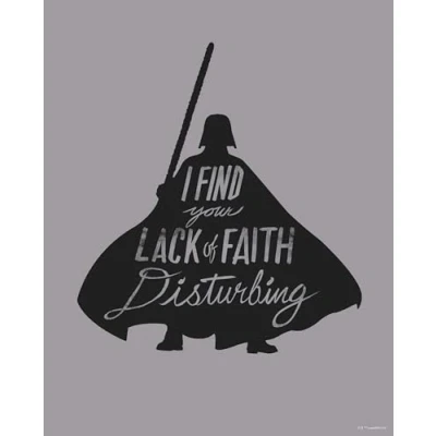 Afbeelding van Komar Artprint Star Wars Silhouette Quotes Vader Kinderkamer, slaapkamer, woonkamer