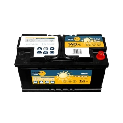 Afbeelding van ENERGY Tank Solar 12 V batterij 140 Ah AGM zonnebatterij accu lange levensduur volt zonne accu&#039;s efficiënte onderhoudsvrije mover