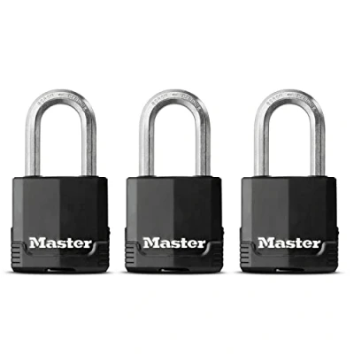 Afbeelding van Hoogbeveiligd hangslot MASTER LOCK M115EURTRILF Met sleutel Gecoat gelamineerd staal Buitenkant Antiroest