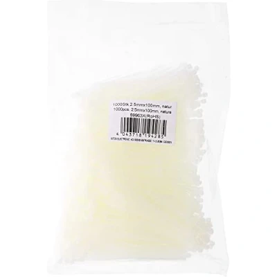 Afbeelding van Tie wraps 100 x 2,5mm / transparant (1000 stuks) InLine