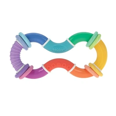 Afbeelding van Nuby Twist a Ring Bijtraammelaar voor baby&#039;s Tandverlichting 6 maanden