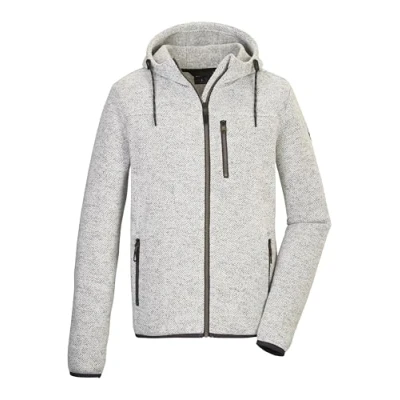 Afbeelding van G.I.G.A. DX heren Gebreid fleecejack/fleecejack met capuchon GW 54 MN KNTFLC JCKT, gebrochenes weiss, M, 42275 000