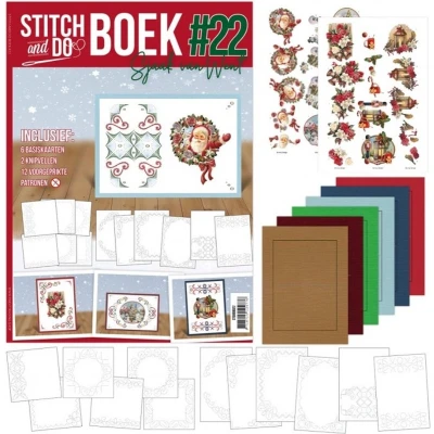 Afbeelding van Stitch and Do Boek A6 25 Reddish flowers