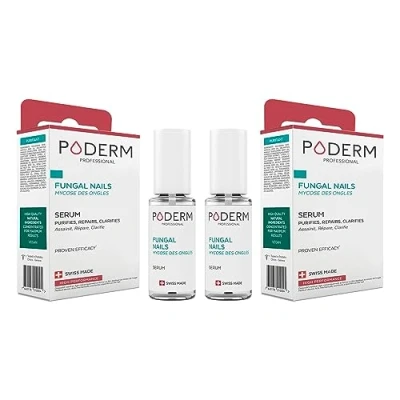 Afbeelding van PODERM SET VOOR HARDNEKKIGE NAGELSCHIMMEL BEHANDELING van Met uitzonderlijk krachtige schimmeldodende en herstellende planten Professionele verzorging voeten/handen Gemakkelijk snel Geproduceerd in Zwitserland