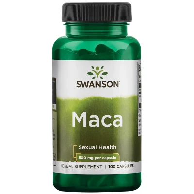 Afbeelding van Swanson Health Supplementen Maca 500mg Vegan 100 Capsules