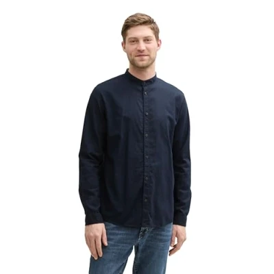 Afbeelding van TOM Tailor Regular FIT Overhemd, Heren, Maat: Medium, Sky captain blue