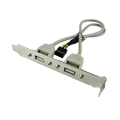 Afbeelding van Bolwins M30S USB 2.0 moederbordadapter 9 pins naar type A slotplaatkabel, 30 cm, 2 x bus, uitbreidingsadapter voor pc