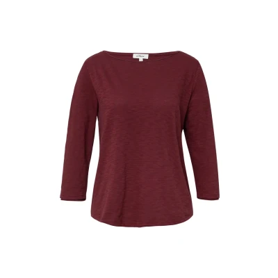 Afbeelding van s.Oliver MIT 3/4 ÄRMELN Longsleeve, Dames, Maat: 34, Bordeaux