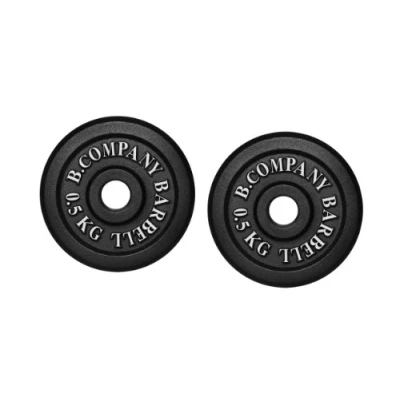 Afbeelding van Bad Company Halterschijven van gietijzer, gewichtsschijven 30/31 mm voor haltertraining, 1 kg (2 x 0,5 kg)