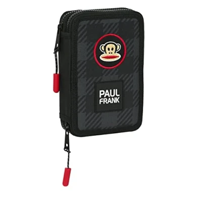 Afbeelding van Schooletui met Accessoires Paul Frank Campers Zwart (12.5 x 19.5 4 cm) (28 pcs)