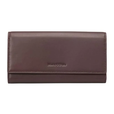 Afbeelding van Marc O&#039;Polo Leren Portemonnee Jessie Combi Wallet Twilight Donkerbruin
