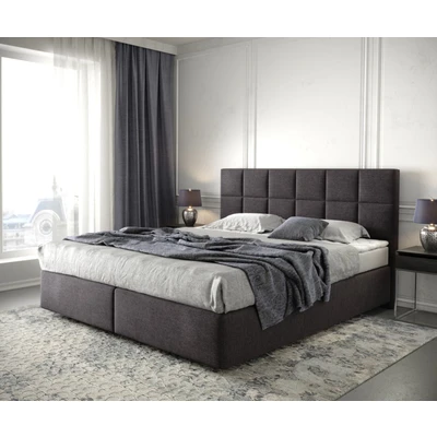 Afbeelding van Boxspringbed Dream Fine microvezel zwart 180x200 met matras en topper