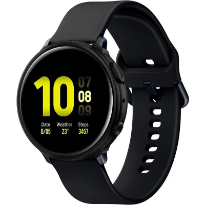 Afbeelding van Samsung Galaxy Watch Active 2 (44mm) Hoes: Spigen Rugged Armor Pro Case Bumper Zwart TPU Smart Covers