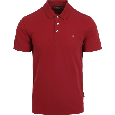 Afbeelding van Napapijri Ealis Polo Rood maat M heren met Regular fit Pasvorm Katoen Suitable Herenkleding Poloshirt